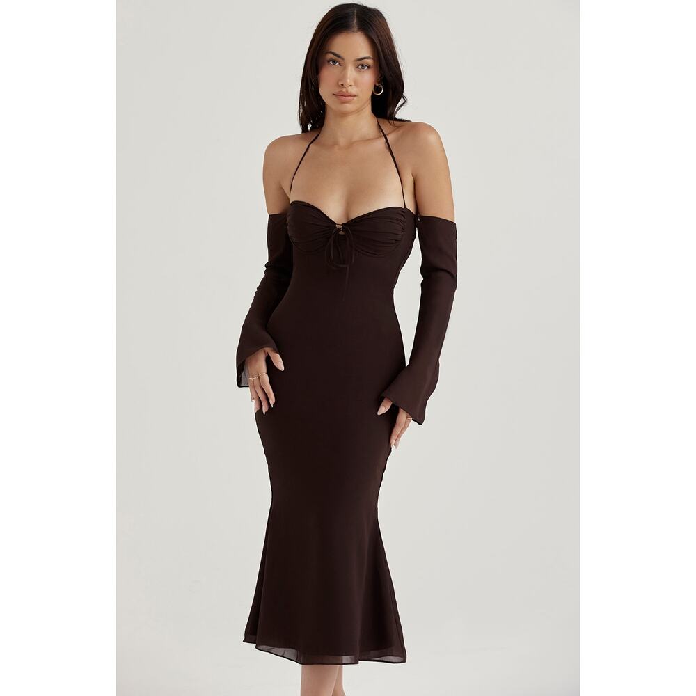 House of CB Brown Midi Dress
